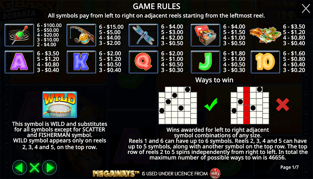 Big Bass Bonanza Megaways Symbols & Paytable Big Bass Bonanza Megaways Symbols & Paytable