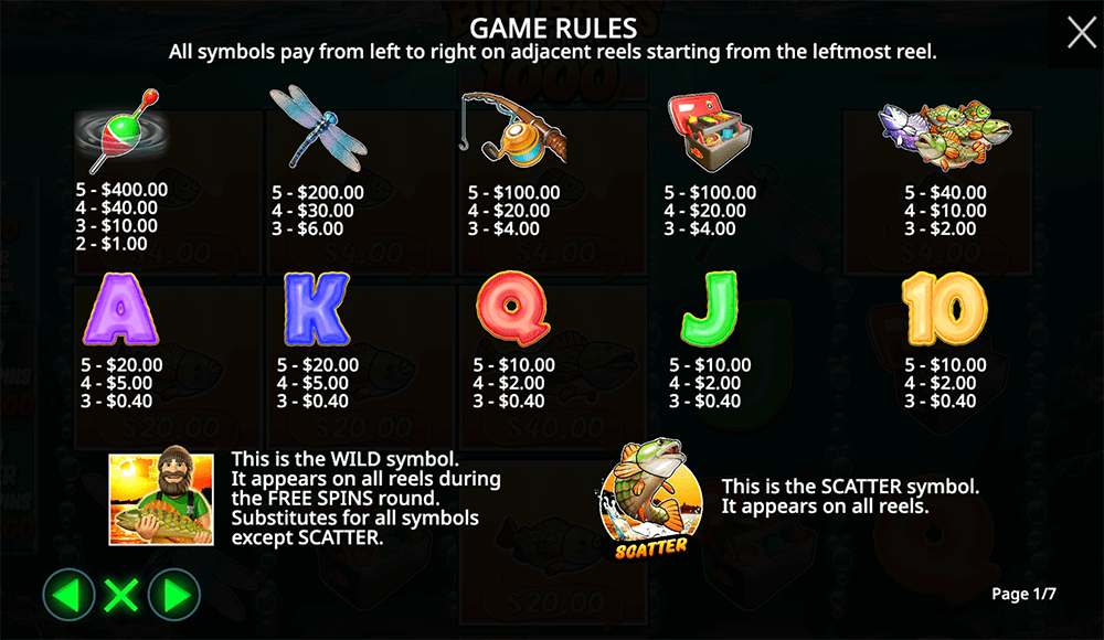 Big Bass Bonanza 1000 Symbols & Paytable Big Bass Bonanza 1000 Symbols & Paytable